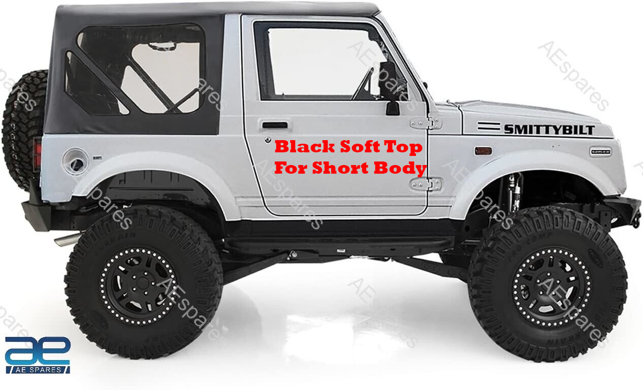 Ricambio Morbido Top Jeans Per Suzuki Samurai 1987-94 Nero Trasparente Windows