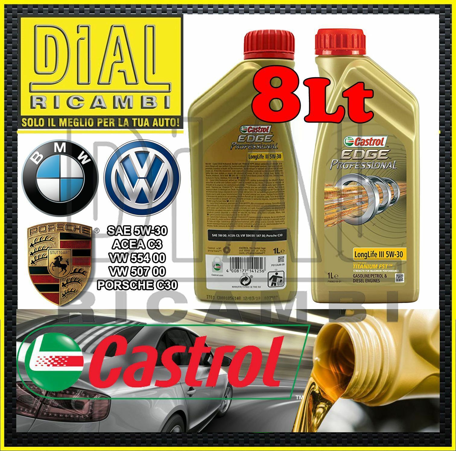 OLIO MOTORE CASTROL EDGE PROFESSIONAL LONGLIFE III 5W30 BMW 8LT