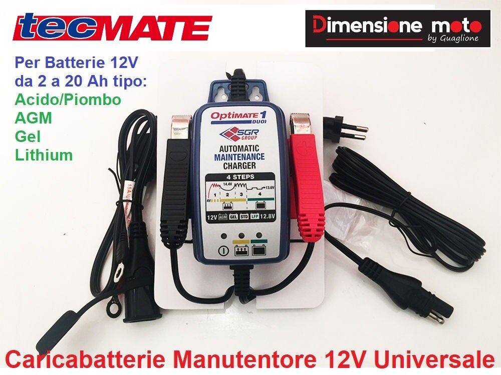 0152 - Caricabatterie Mantenitore OPTIMATE 1-DUO 12V per Universale Moto GAS GAS