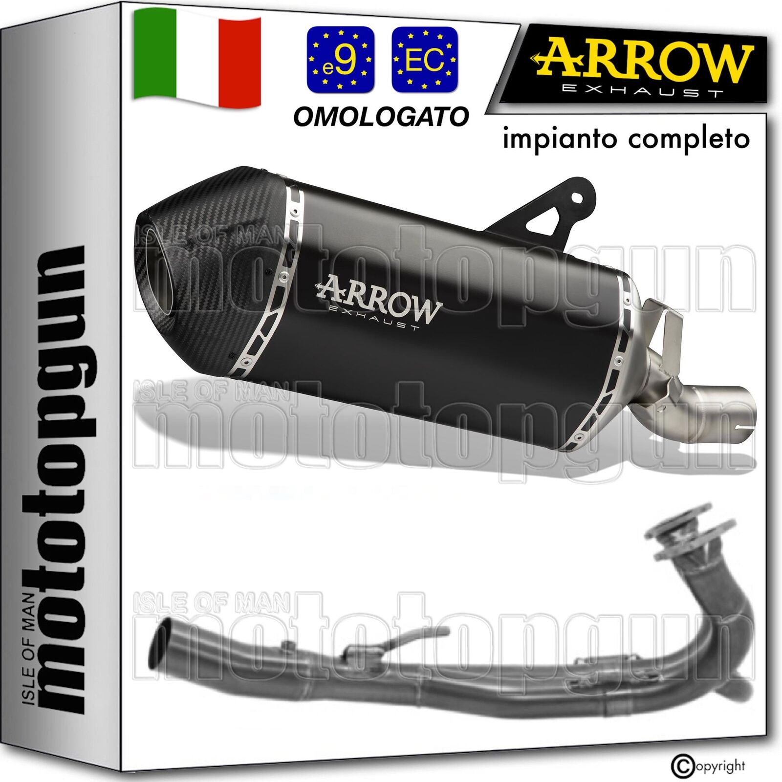 ARROW SCARICO COMPLETO T OMORC SONORA FULL TITAN NERO C BMW R-1250 GS 2020 20