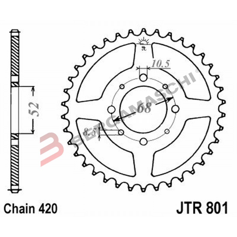 CORONA JT 801 Z35 PER SUZUKI 50 LT 1989-2003