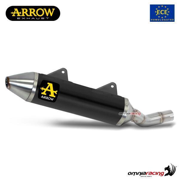 Terminale scarico Arrow Thunder omologato nero per Aprilia RX/SX 125 2021-2022