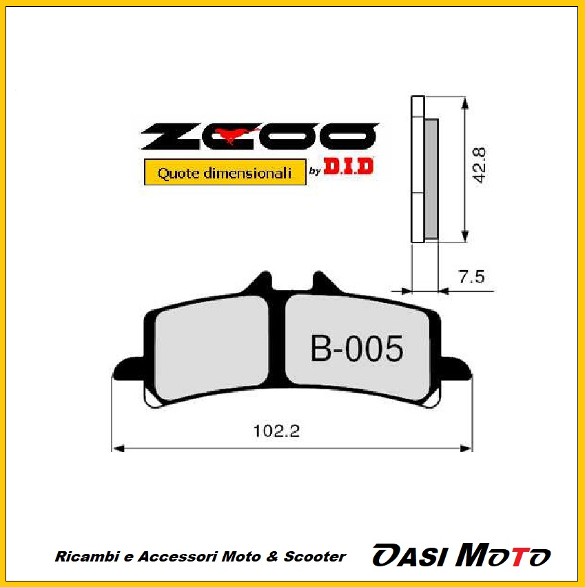 2 COPPIE PASTIGLIE FRENO RACING ZCOO ZRM-B005EX SUZUKI	GSX-S SRQ Katana	1000	202