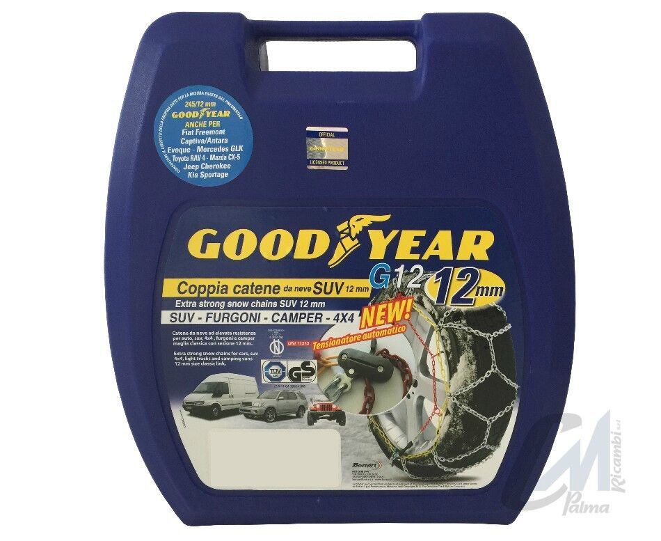 250 77937 CATENE AUTO DA NEVE GOODYEAR G12 GOMMA 255/65-16