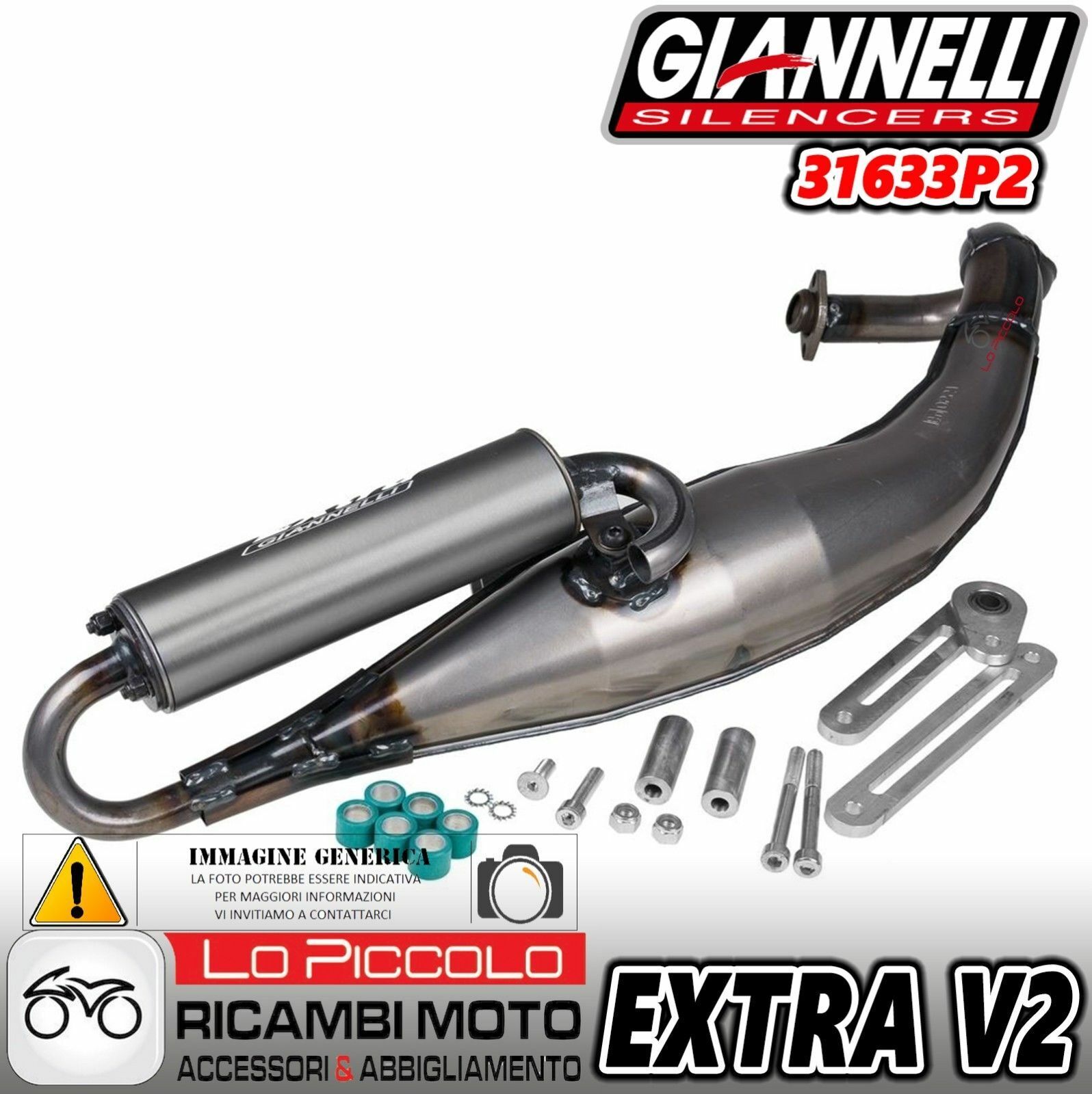 GIANNELLI MARMITTA SCOOTER EXTRA V2 OMOLOGATA PIAGGIO NRG MC3 KAT 50 2002 - 2004