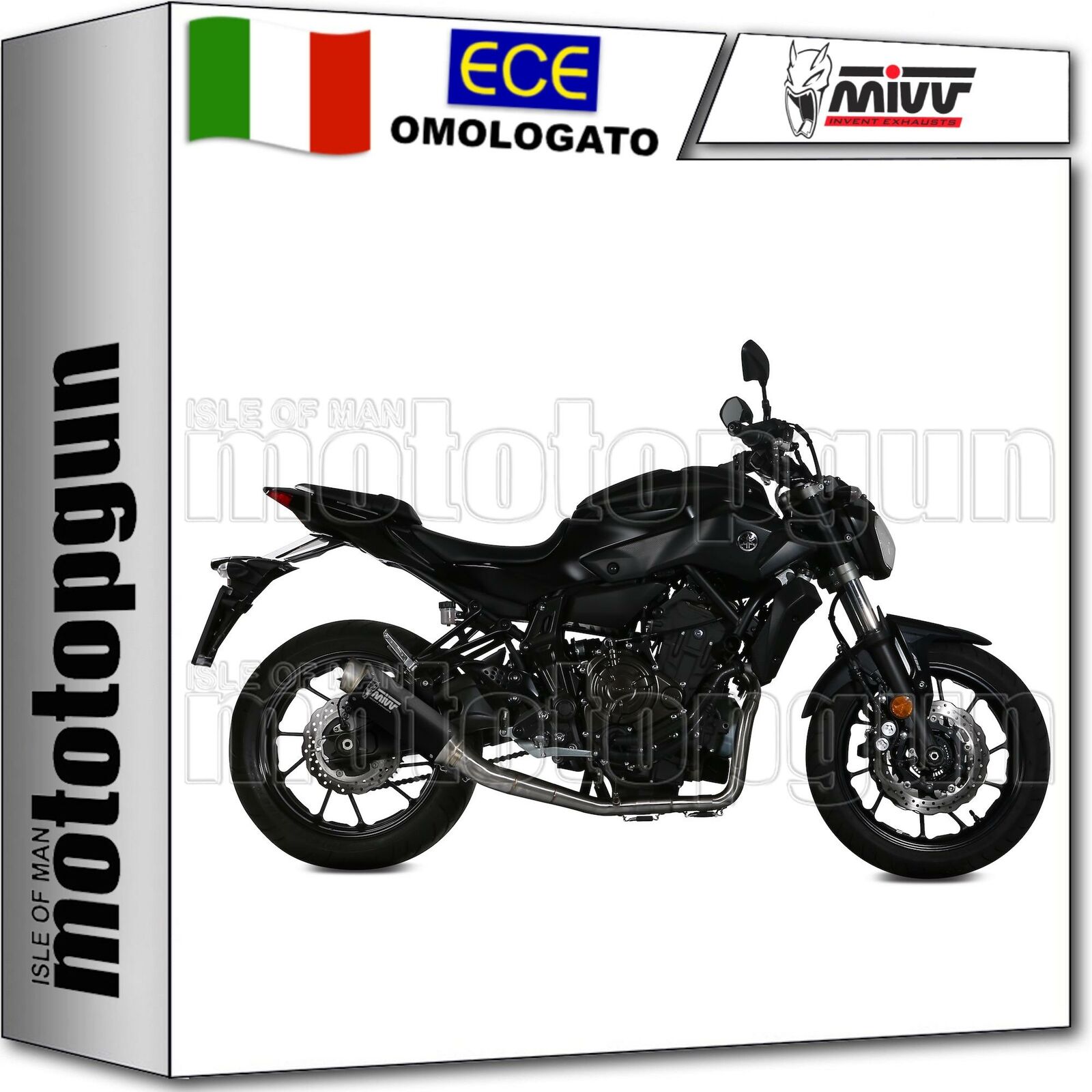 MIVV SCARICO ALTO COMPLETO OMOLOGATO GP-PRO INOX NERO YAMAHA MT-07 MT07 2019 19