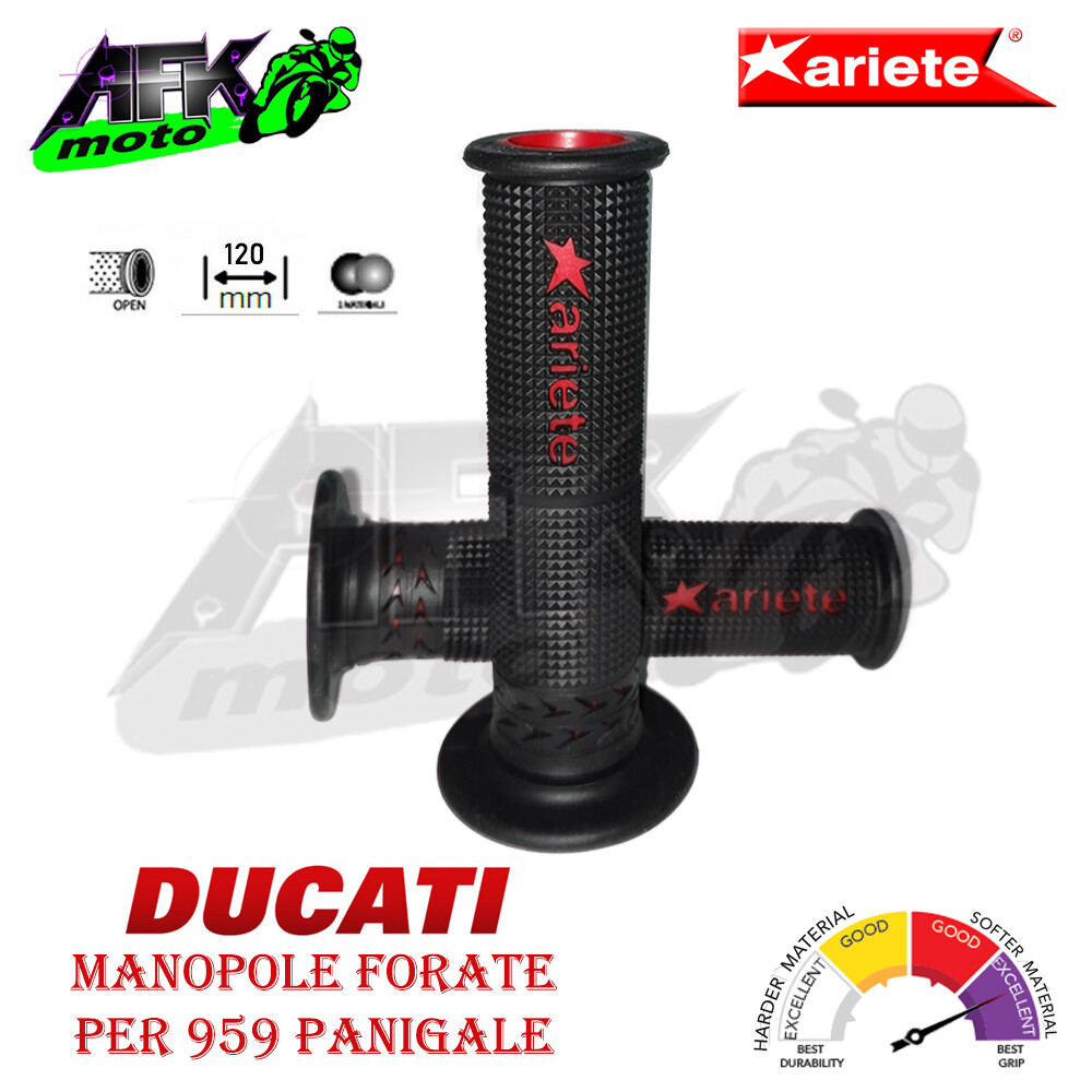 Manopole Forate 120 mm SuperBike Gel Grips Ducati 959 Panigale 2016-2017-2018