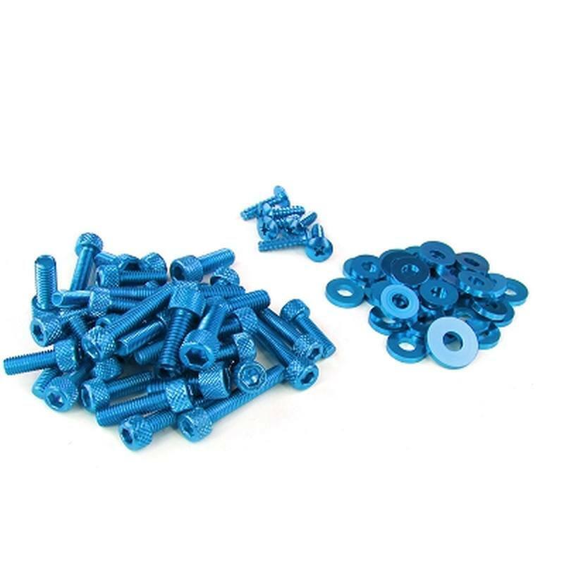 KIT VITI CARENA DECORATIVE ANODIZZATE TUNING ERGAL TREKKER BLU