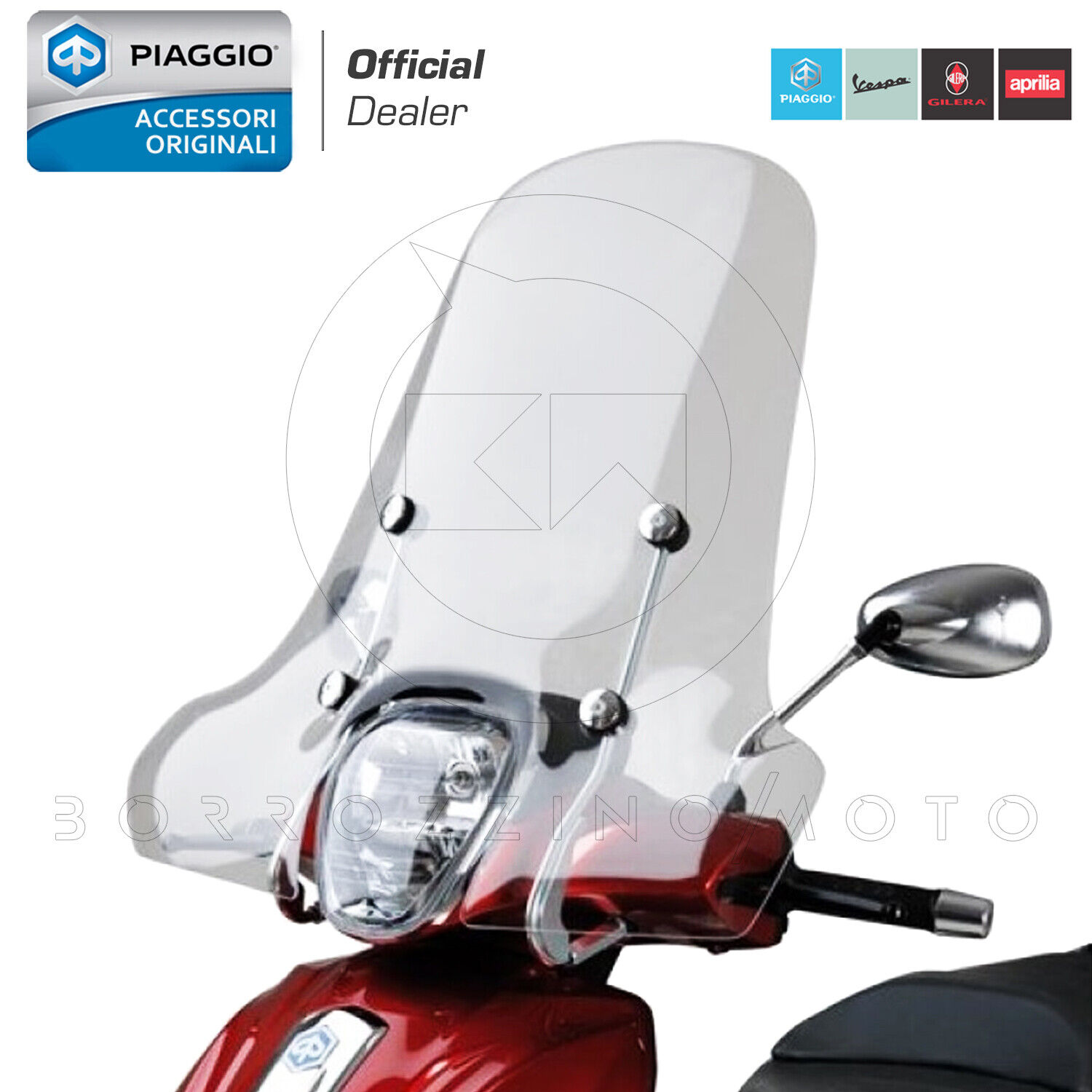 PARABREZZA ALTO ANTIURTO 4mm ORIGINALE PIAGGIO BEVERLY SPORT TOURING 350 2013