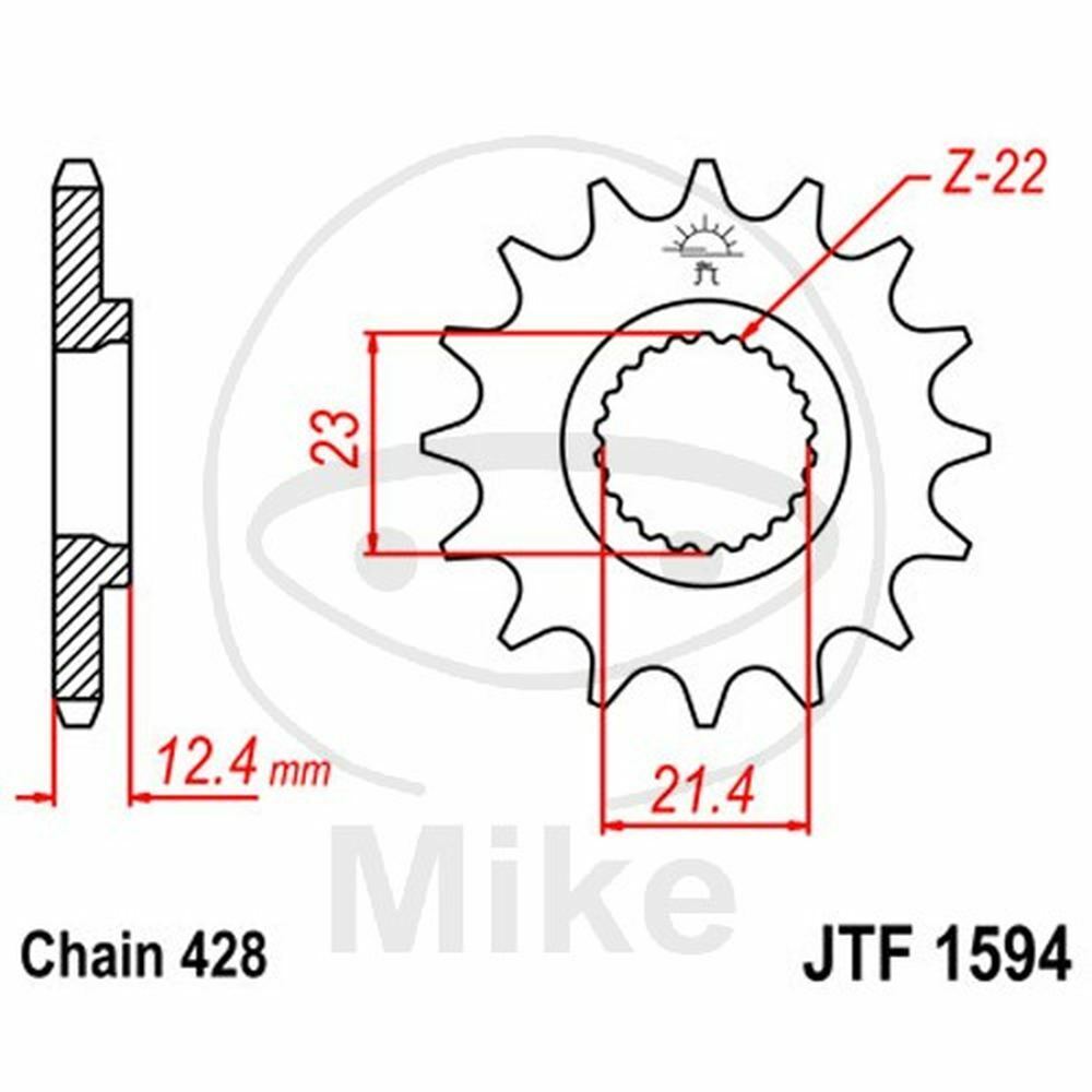 PIGNONE 15 DENTI PASSO 428 726.48.64 YAMAHA 250 XG Tricker 2005-2006