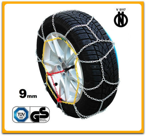 CATENE DA NEVE OMOLOGATE 9MM PER PNEUMATICI 235/55-17 235/55 R17