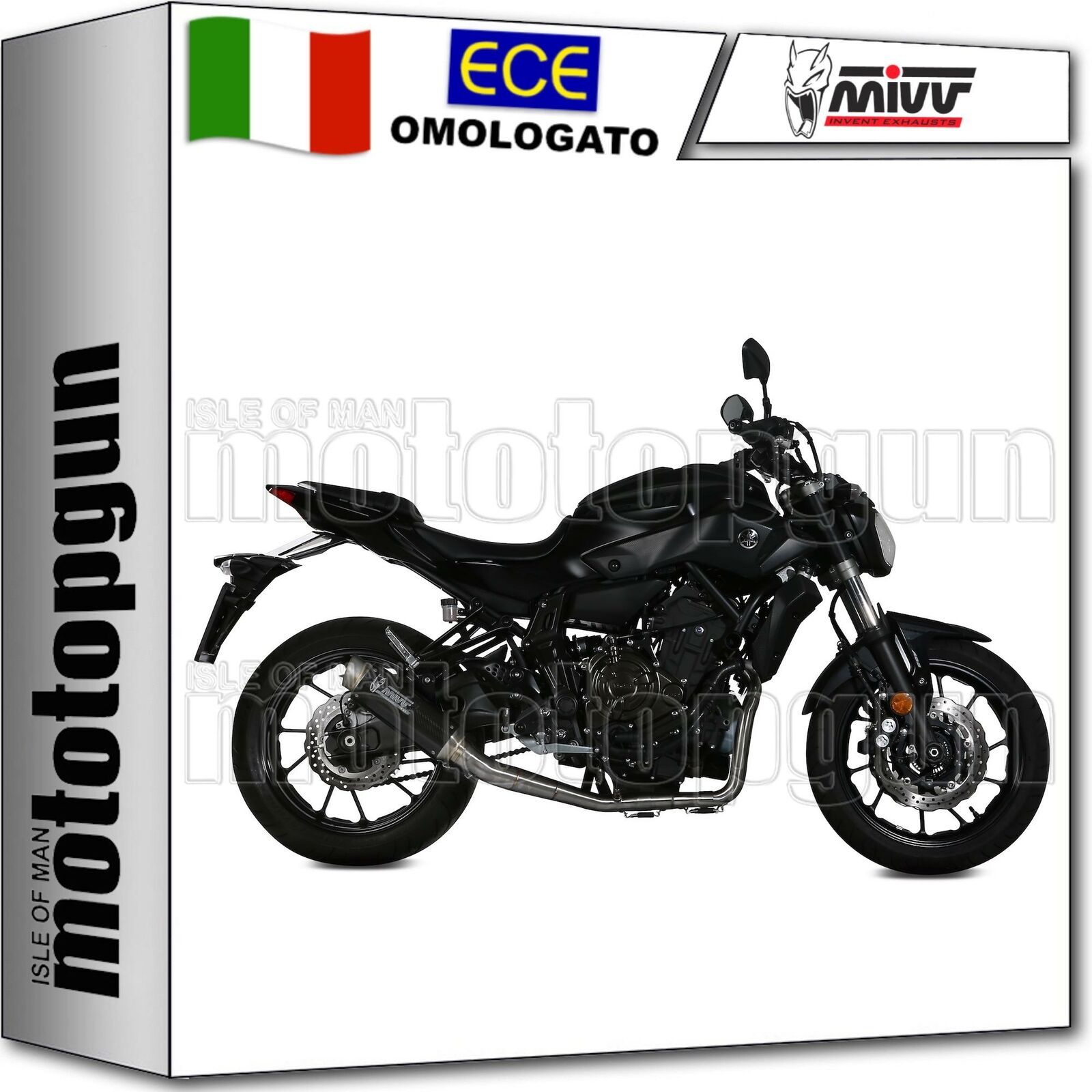 MIVV SCARICO ALTO COMPLETO HOMCAT GP-PRO CARBONIO YAMAHA MT-07 MT07 2016 16