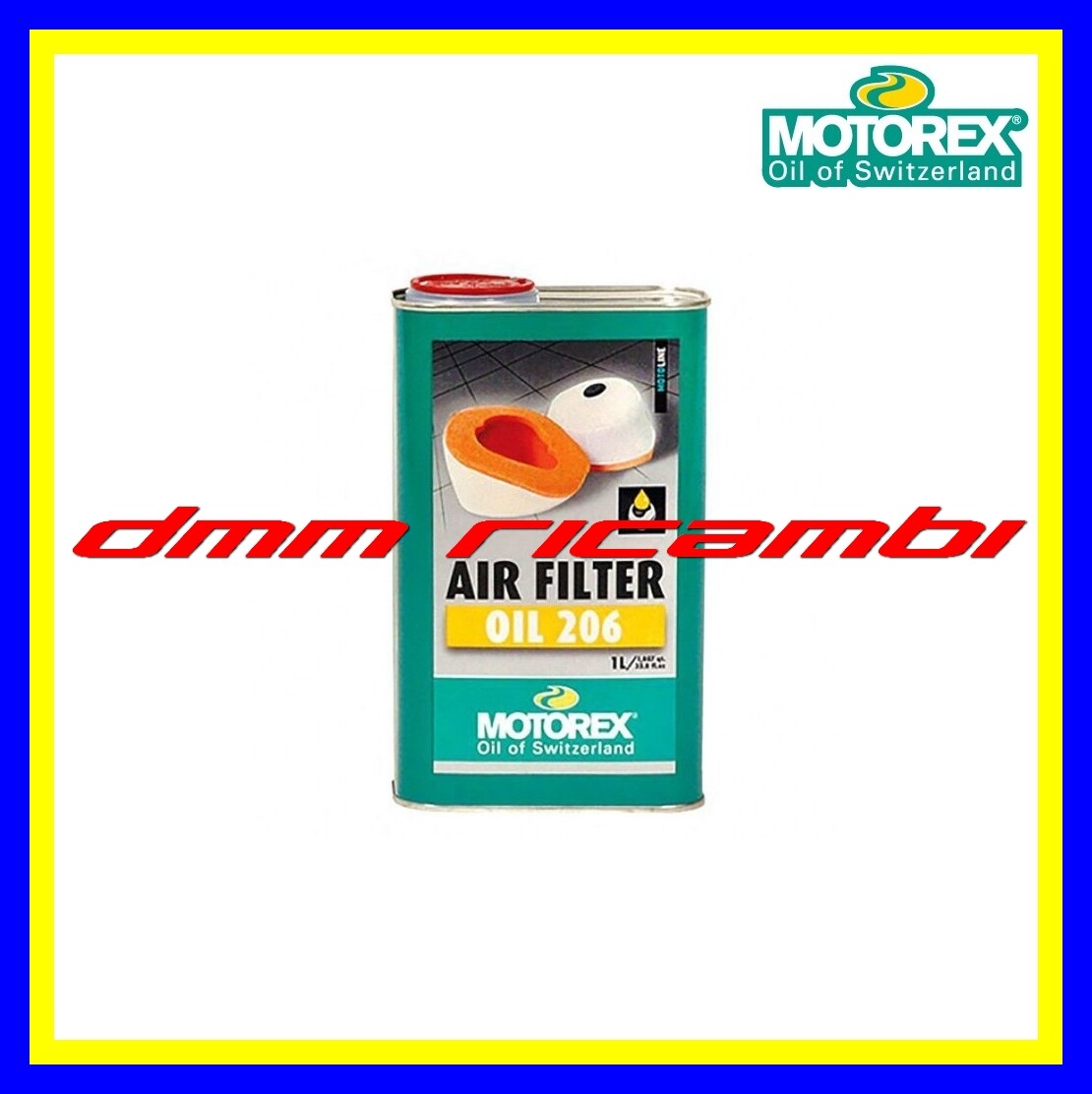 Olio filtri aria spugna MOTOREX Air Filter Oil 206 CROSS ENDURO MOTARD ATV QUAD