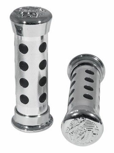 Handlebar Motorcycle Motorbike Scooter custom Bikers Rubber Handle Grips Chrome