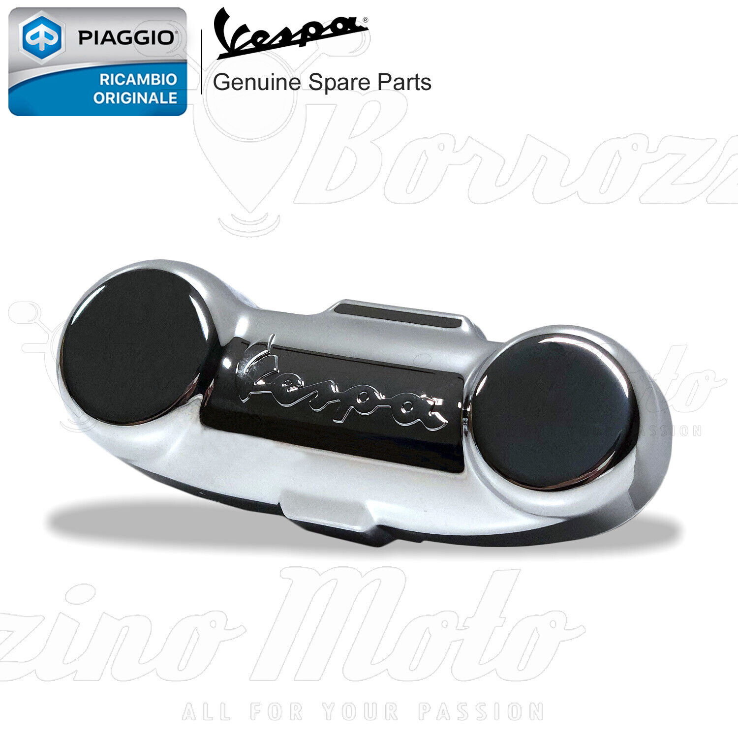 COPRI FORCELLA COPRIMOLLEGGIO ORIGINALE PIAGGIO CROMATO VESPA PX 125-150-200