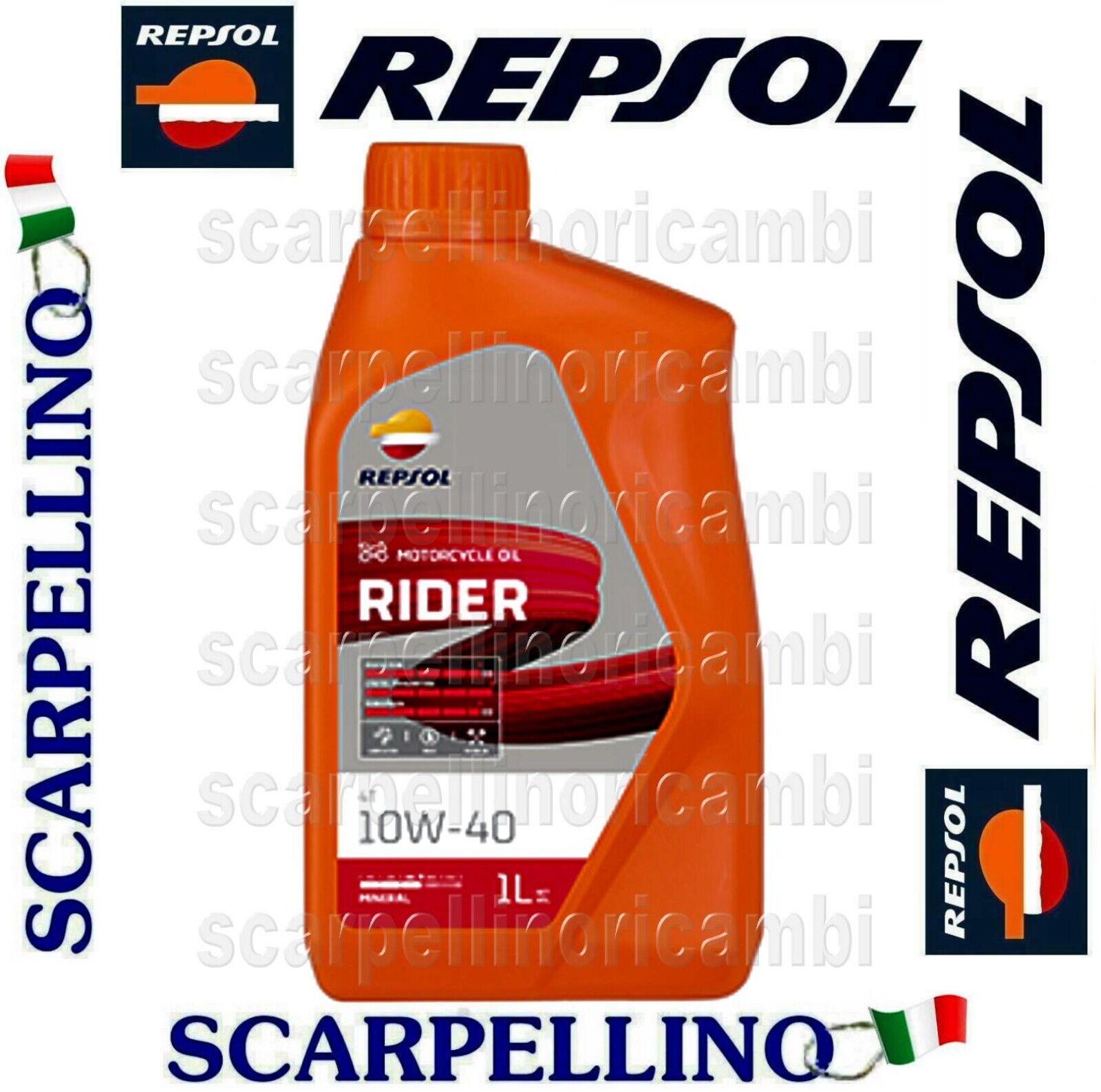OLIO REPSOL MOTO RIDER 4T - 10w 40 - LUBRIFICANTE MOTORE - CONF. DA 1 LITRO