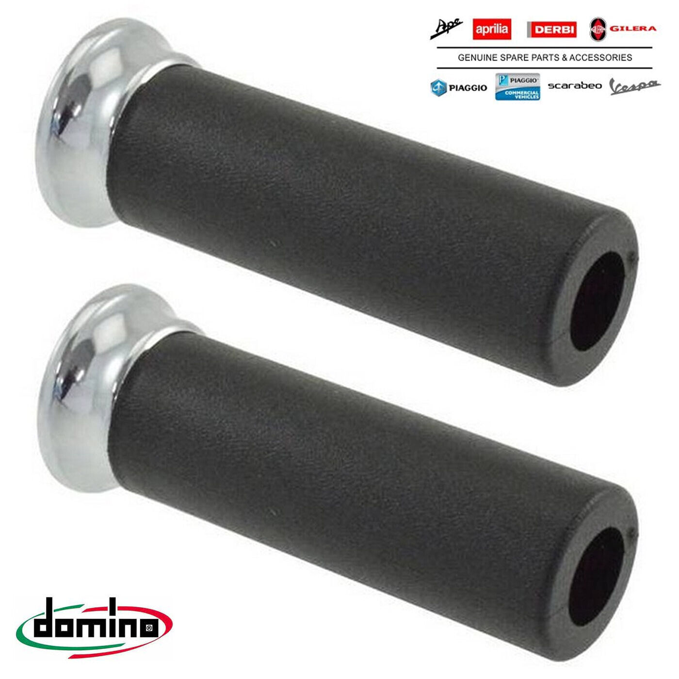COPPIA MANOPOLE NERO/CROMATO PIAGGIO BEVERLY CRUISER 500 2008 2009 2010 2011