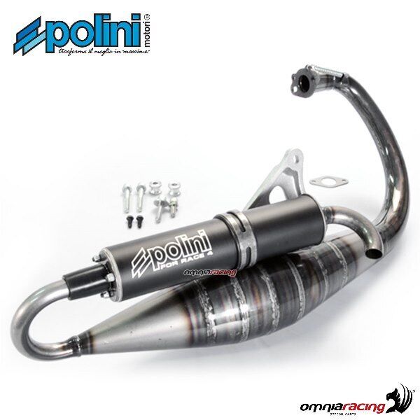 Marmitta Polini completa For race 4 non omologata per MBK Booster 50R/Rocket 2T