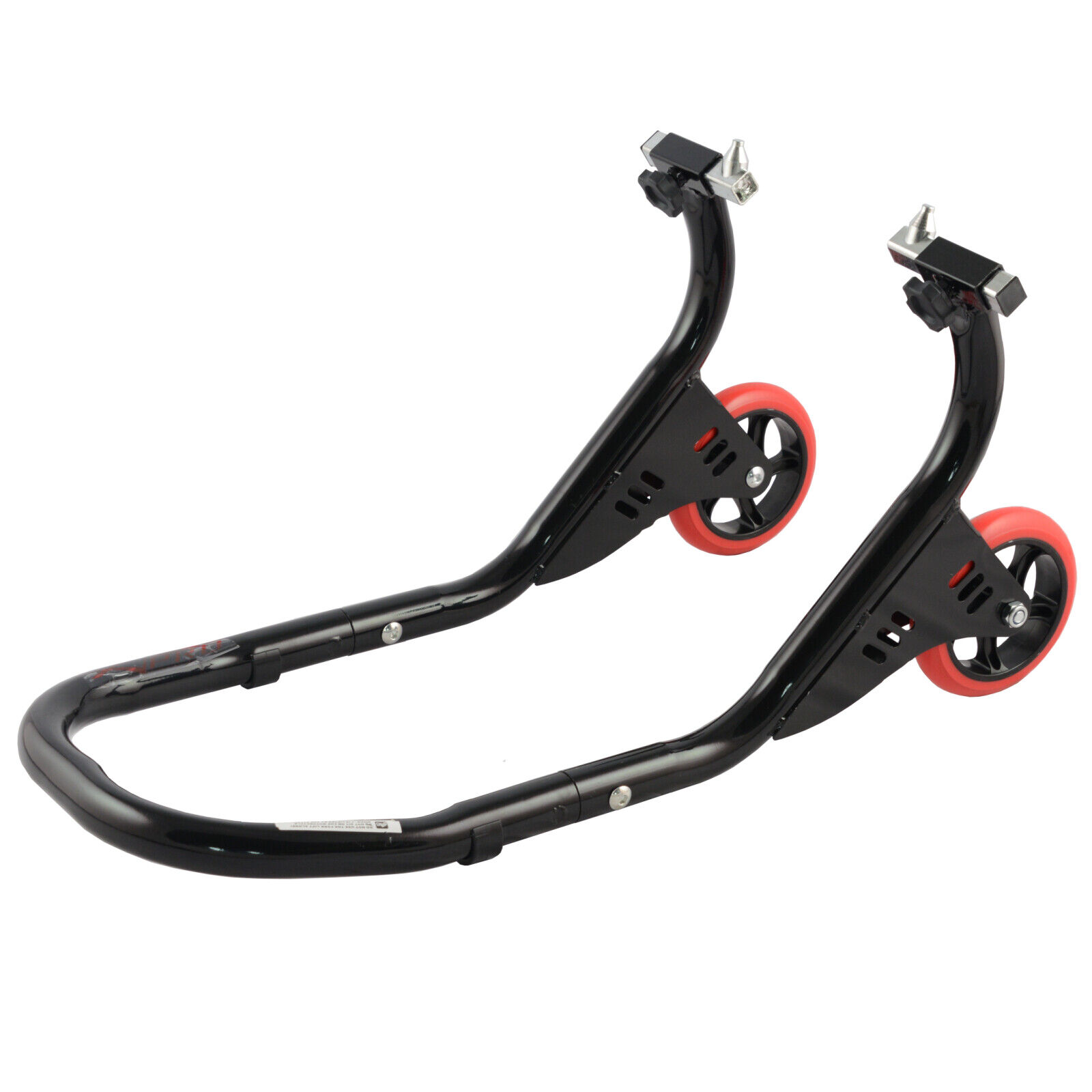 Front Motorbike paddock Stand Adjustable rubber weels Black universal bike