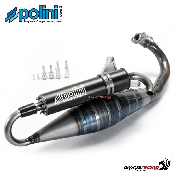 Polini For Race 4 not approved full system muffler for Piaggio NRG50 /NTT/MC2 2T