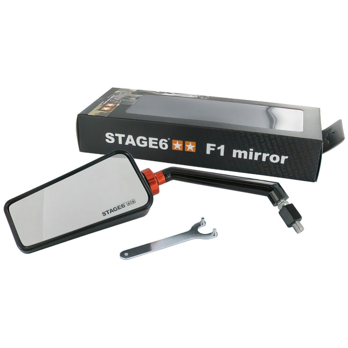 SPECCHIETTO UNIVERSALE SINISTRO STAGE6 F1 FILETTATURA M8 NERO