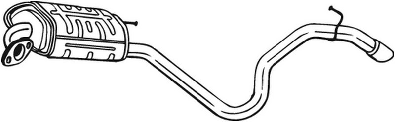 109 CV SILENZIATORE POSTERIORE PER HYUNDAI i30 FD 1.4 KW 80 CV 109