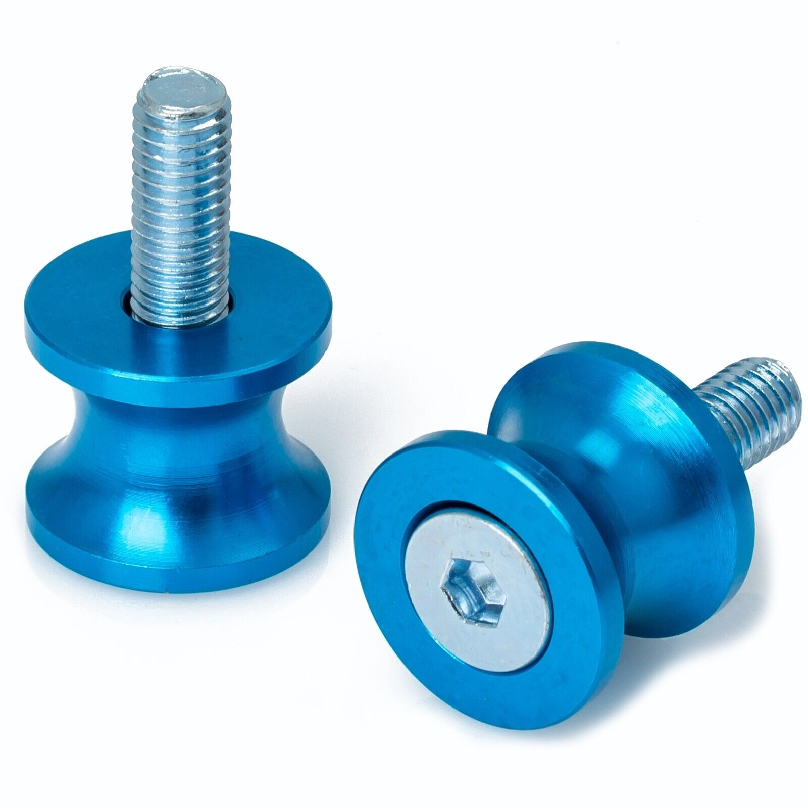 Bobbin Spools Swingarm Paddock Stand Adaptors 12 mm Motorbike Motorcycle  Blue