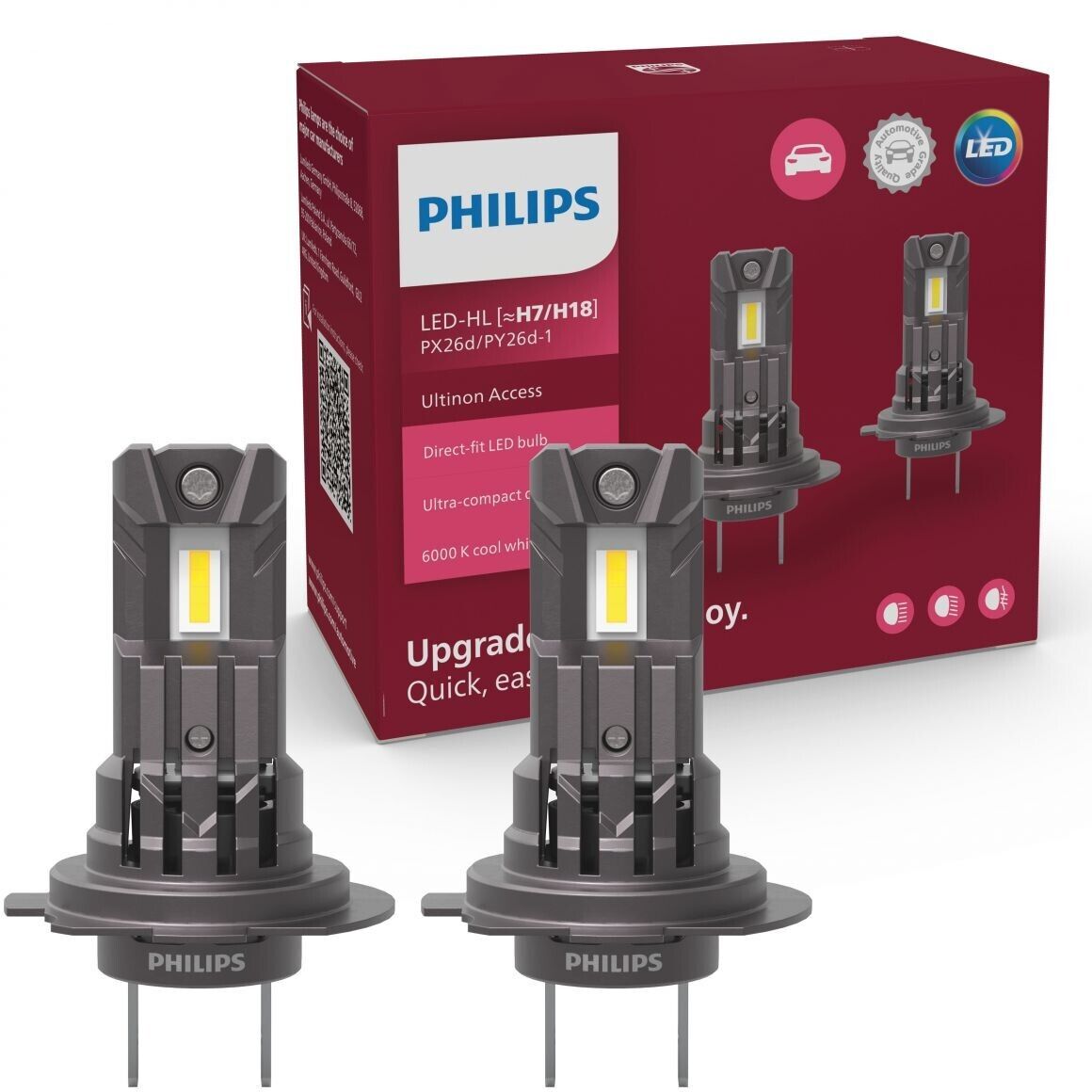 Lampadine auto Led H7 Philips Ultinon Access 6000K 12v