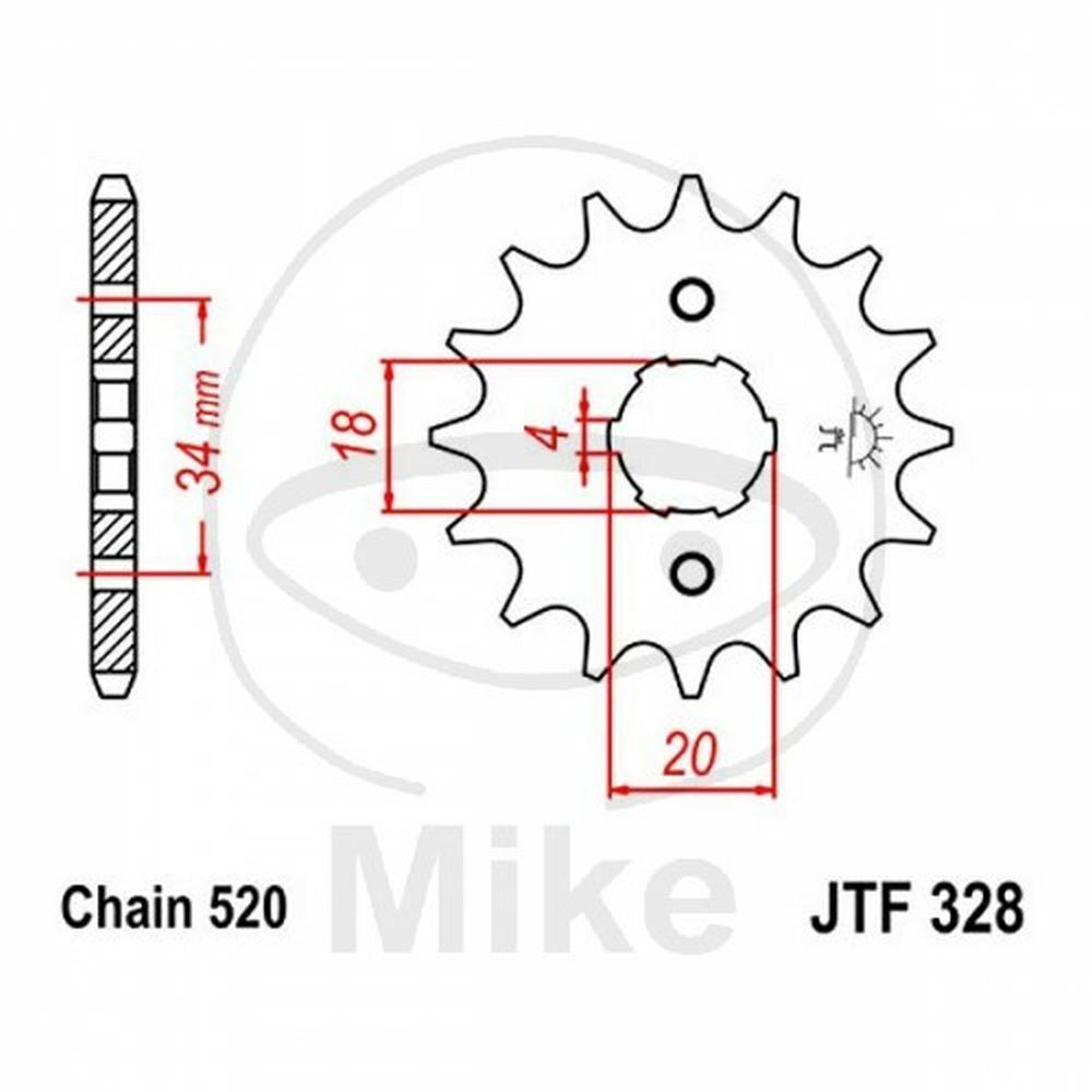 PIGNONE Z13 520 726.26.03 E-TON 70 RX4 RXL Viper SS M 2009-2013