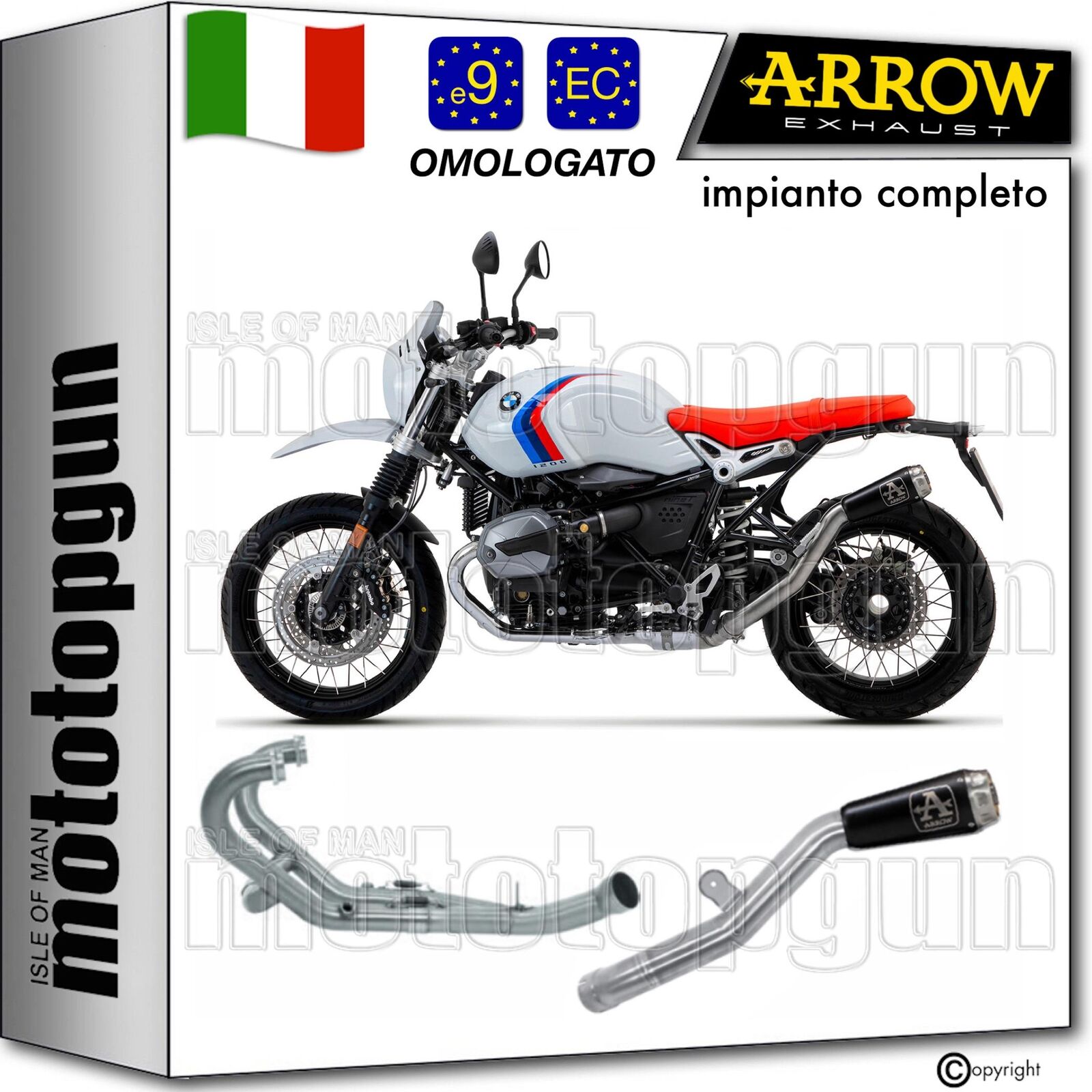 ARROW SCARICO COMPLETO OMO-RC PRO-RACE NERO BMW R NINE T URBAN GS 2021 21