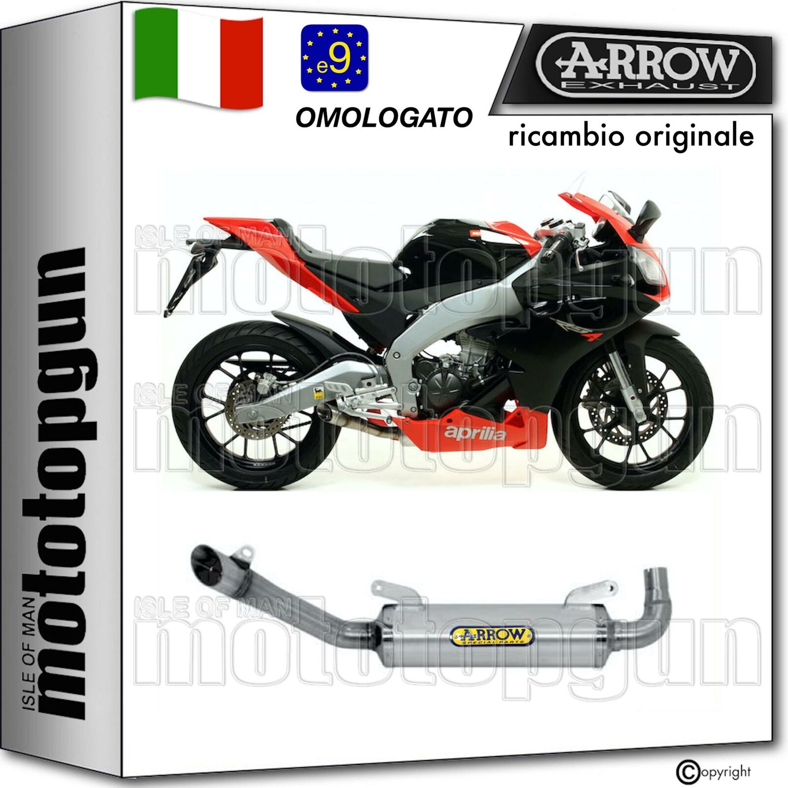 ARROW SCARICO OMOLOGATO THUNDER ALLUMINIO APRILIA RS4 125 2013 13 2014 14