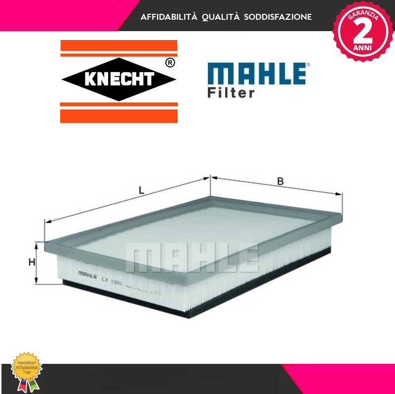 LX1000 Filtro aria (MARCA-KNECHT)