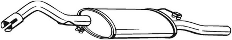 90 CV SILENZIATORE POSTERIORE PER FORD Escort VI GAL, AAL, ABL 1.6 16V KW 66 CV