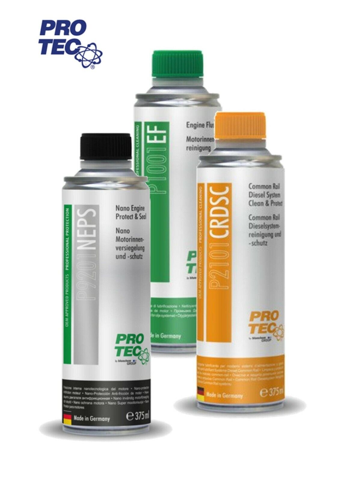 PRO TEC Nano Engine Protect & Seal + PRO TEC Engine Flush + PRO TEC COMMON RAIL