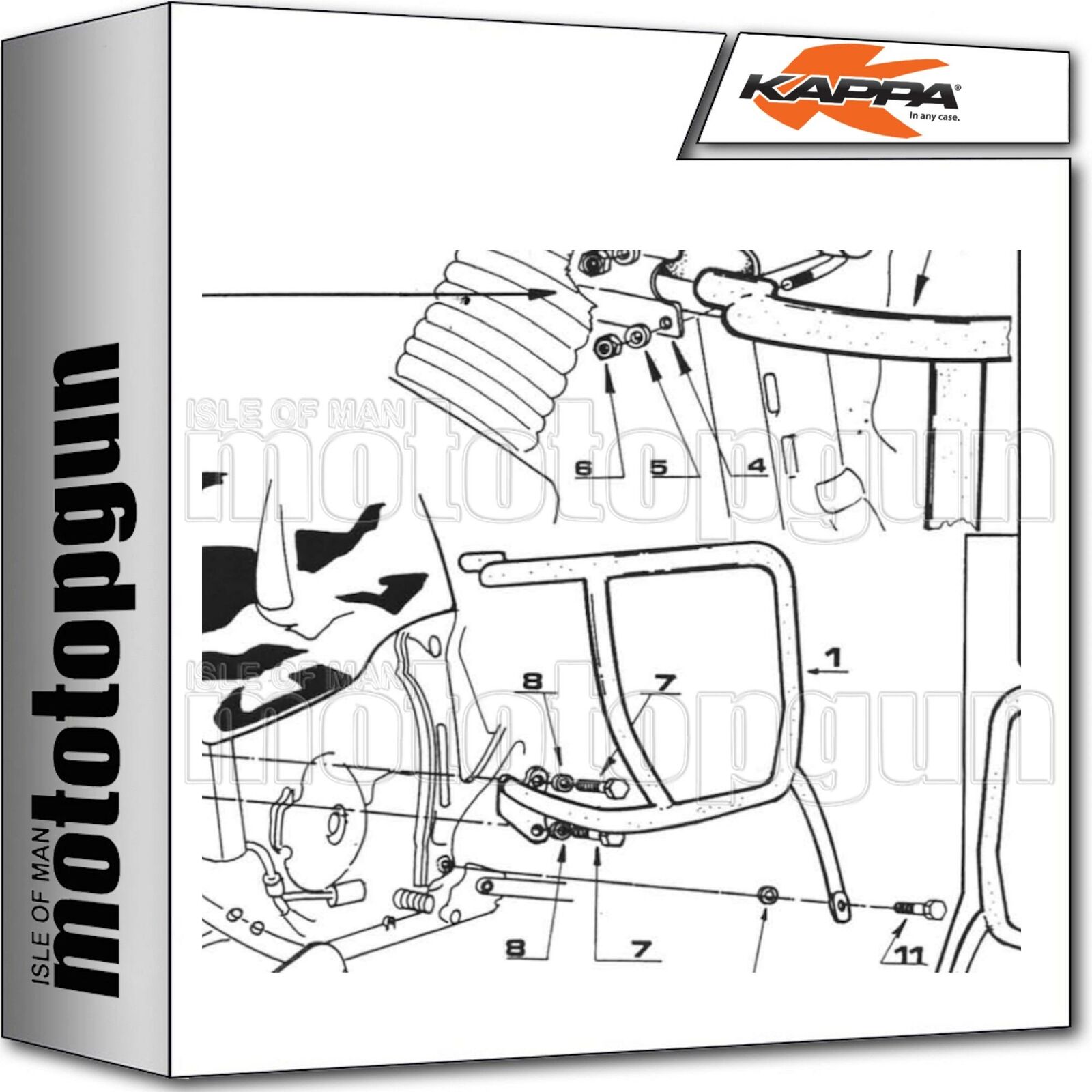 KAPPA PARAMOTORE HONDA AFRICA TWIN 750 2001 01 2002 02