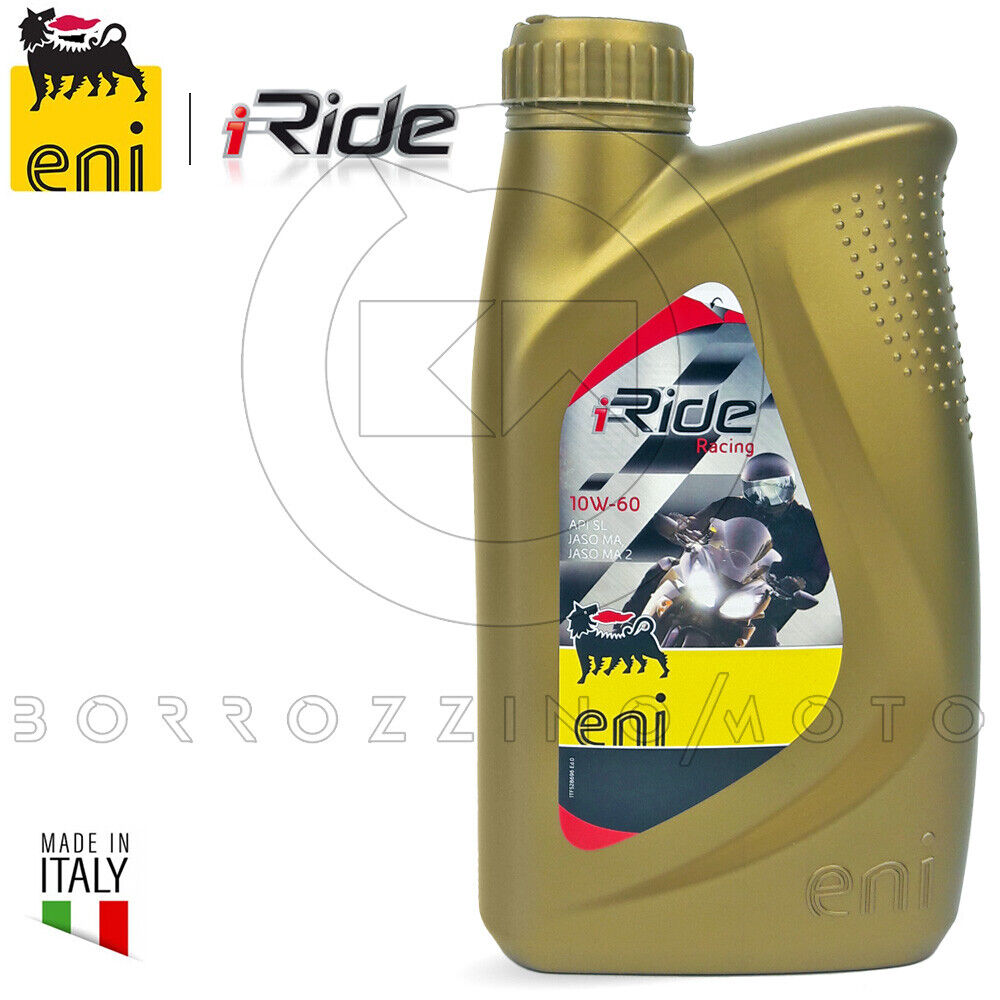 1L OLIO MOTORE ENI i-RIDE RACING 10W60 MA2 MOTO 4T TOP SYNTHETIC 100% SINTETICO