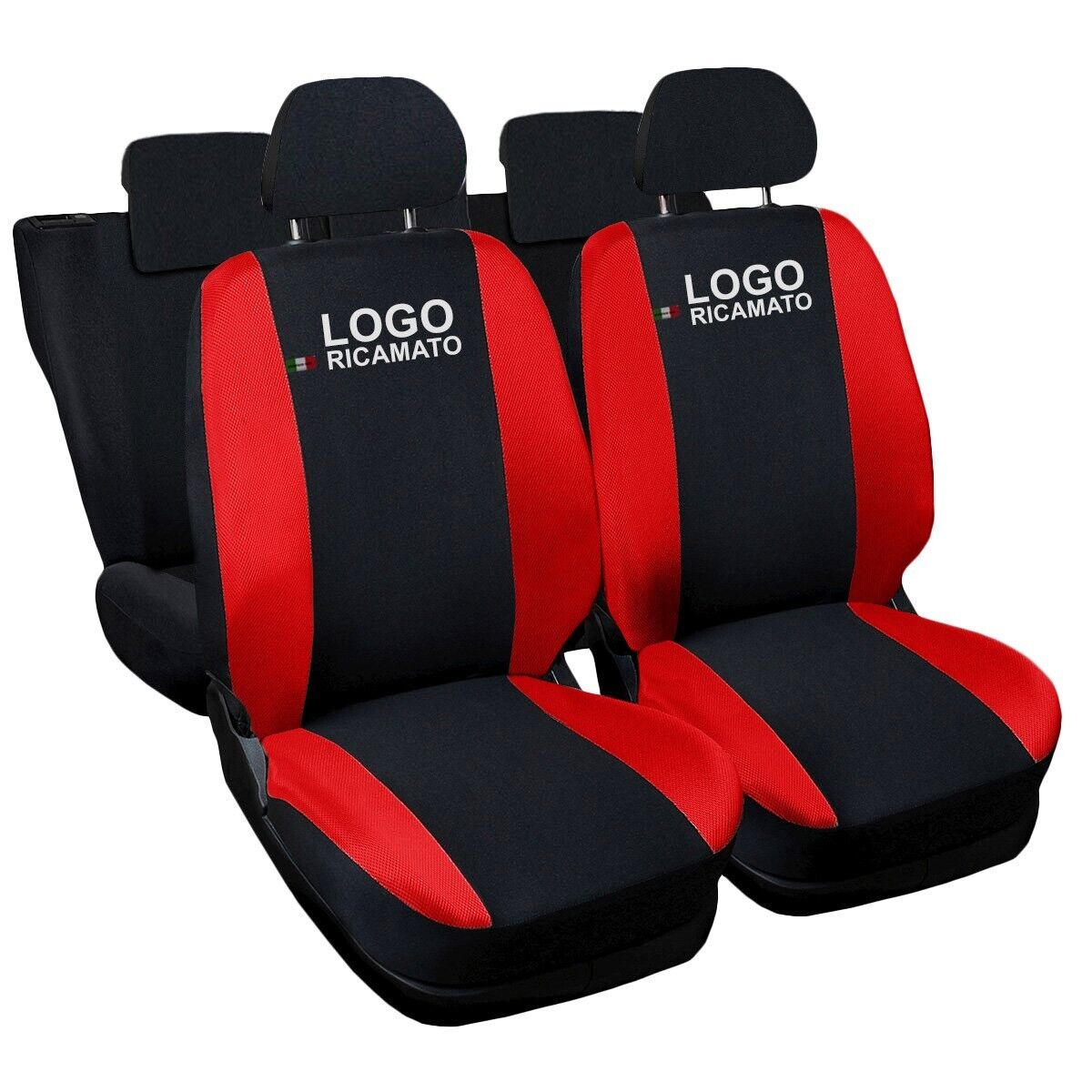 COPRISEDILI COMPATIBILI CON PANDA HYBRID POST. 60/40 BICOLORE NERO ROSSO