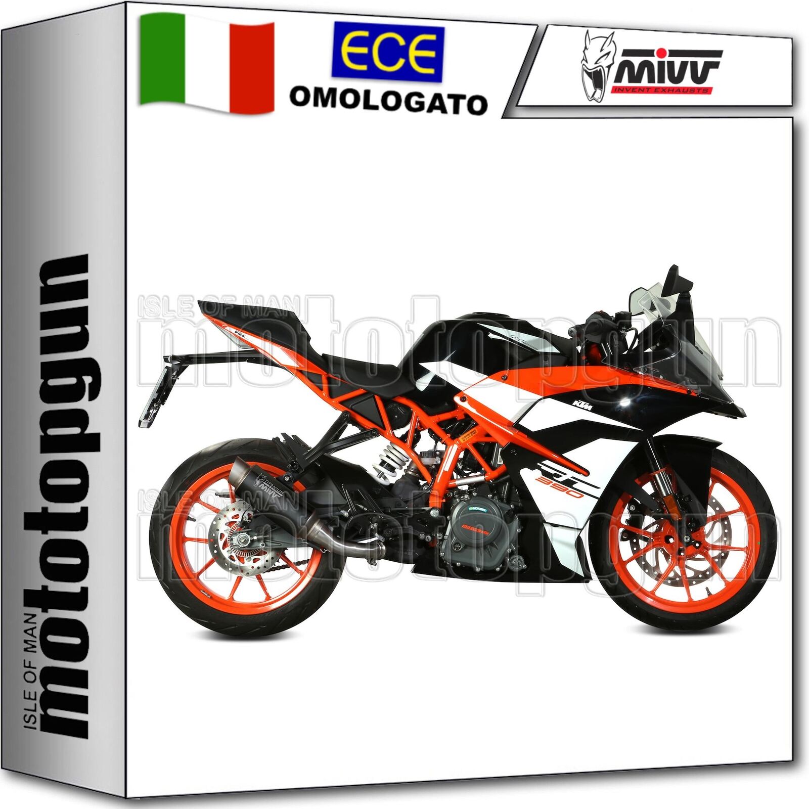 MIVV SCARICO OMOLOGATO CAT-OEM GP-PRO INOX NERO KTM RC 390 2017 17 2018 18