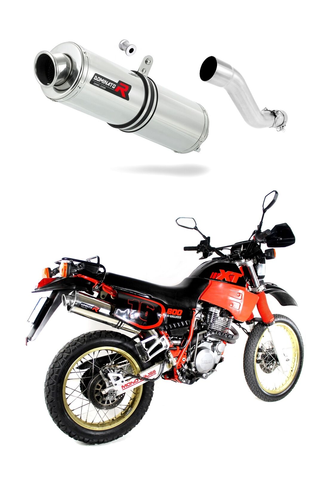 XT 600 1987 - 1989 2KF Terminale di Scarico Silenziatore ST DOMINATOR