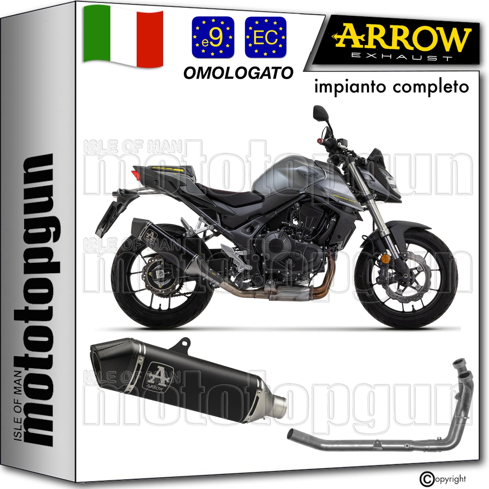 ARROW SCARICO OMOLOGATO VELOCE ALLUMINIO NERO C HONDA CB 750 HORNET 2023 23