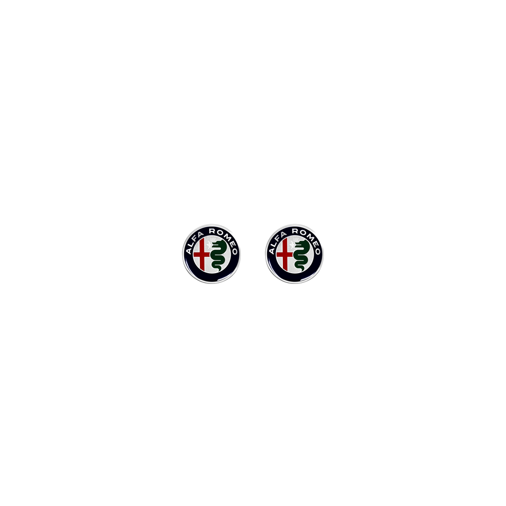 Adesivo Alfa Romeo 3D Ufficiale Logo 2 Pezzi da 12 mm