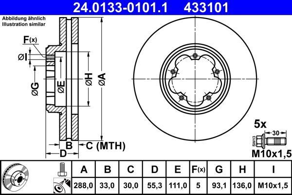 ATE Discofreno  24.0133-0101.1