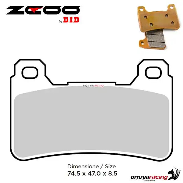 Pastiglie Freno ZCOO T005 EX - Blister singolo per singola pinza