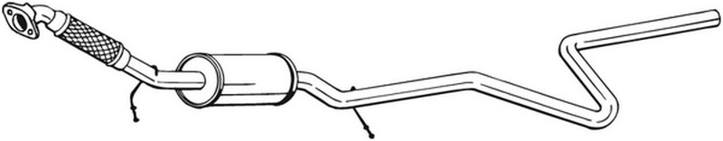 100 CV SILENZIATORE ANTERIORE PER MAZDA 2 DY 1.6 KW 74 CV 100
