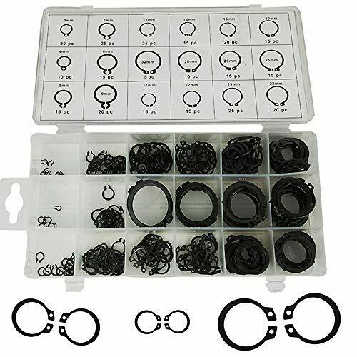 Ritenzione Esterno Set Snap Circlip Fissaggio Assortimento Snap Nero Con (d6Z)