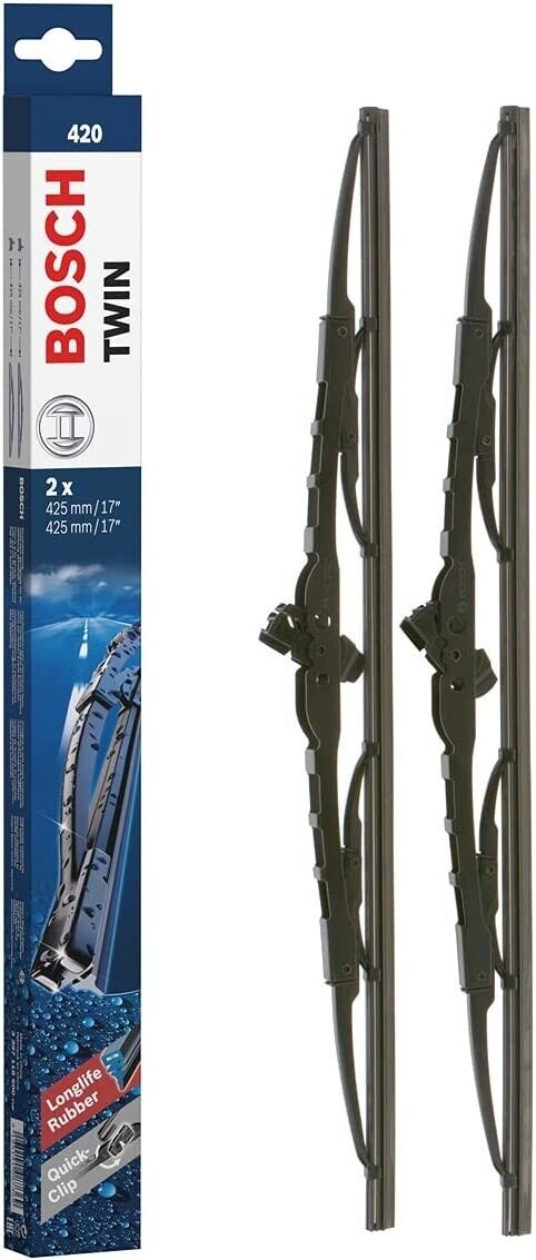 2x SPAZZOLE TERGICRISTALLI TERGICRISTALLO BOSCH 3397118500 TWIN 420 420mm 420mm