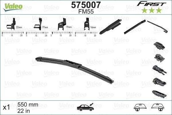 VALEO 575007 - Spazzola tergi FIRST MULTICONNECTION 550mm
