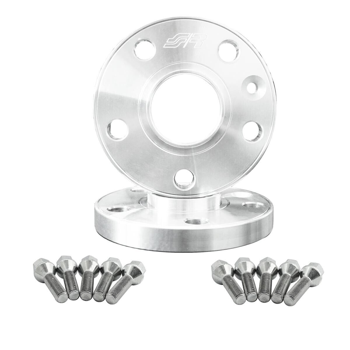 2 distanziali alluminio 12mm 5x112 con bulloneria-Verificare profondit� di