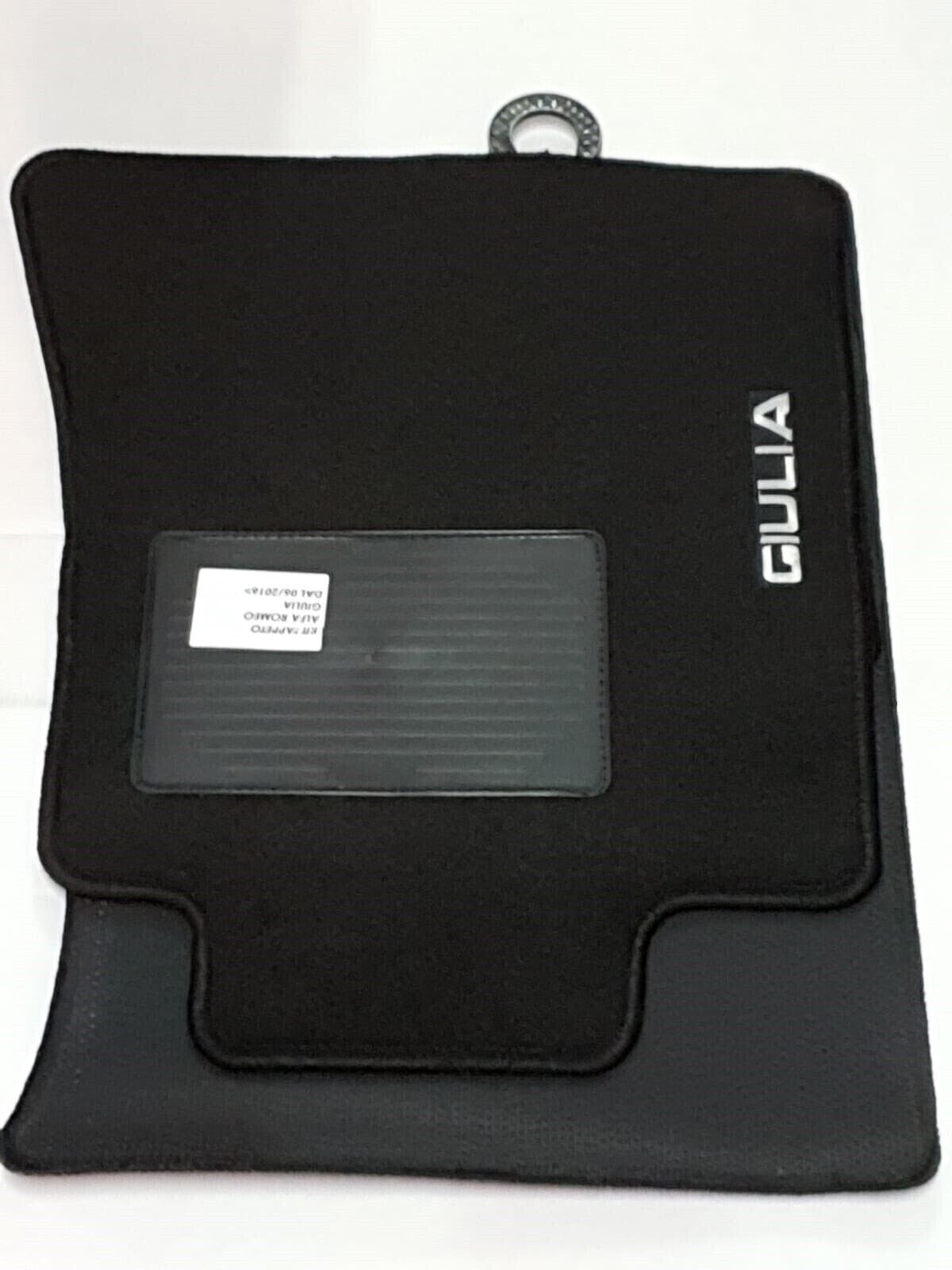Tappetini auto in moquette su misura ant + post  con Logo per ALFA GIULIA 2016