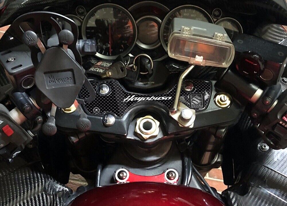 PROTEZIONE gel 3D PIASTRA STERZO compatibile per MOTO SUZUKI HAYABUSA 2008-2016